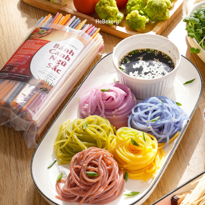 Mì Chũ Rau Củ Tự Nhiên 5 Vị - Mì Chũ Ngũ Sắc Ăn Kiêng Healthy HeBekery 1kg - Hình ảnh 4