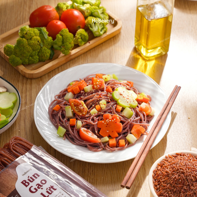 Mì Chũ Rau Củ Tự Nhiên 5 Vị - Mì Chũ Ngũ Sắc Ăn Kiêng Healthy HeBekery 1kg - Hình ảnh 14