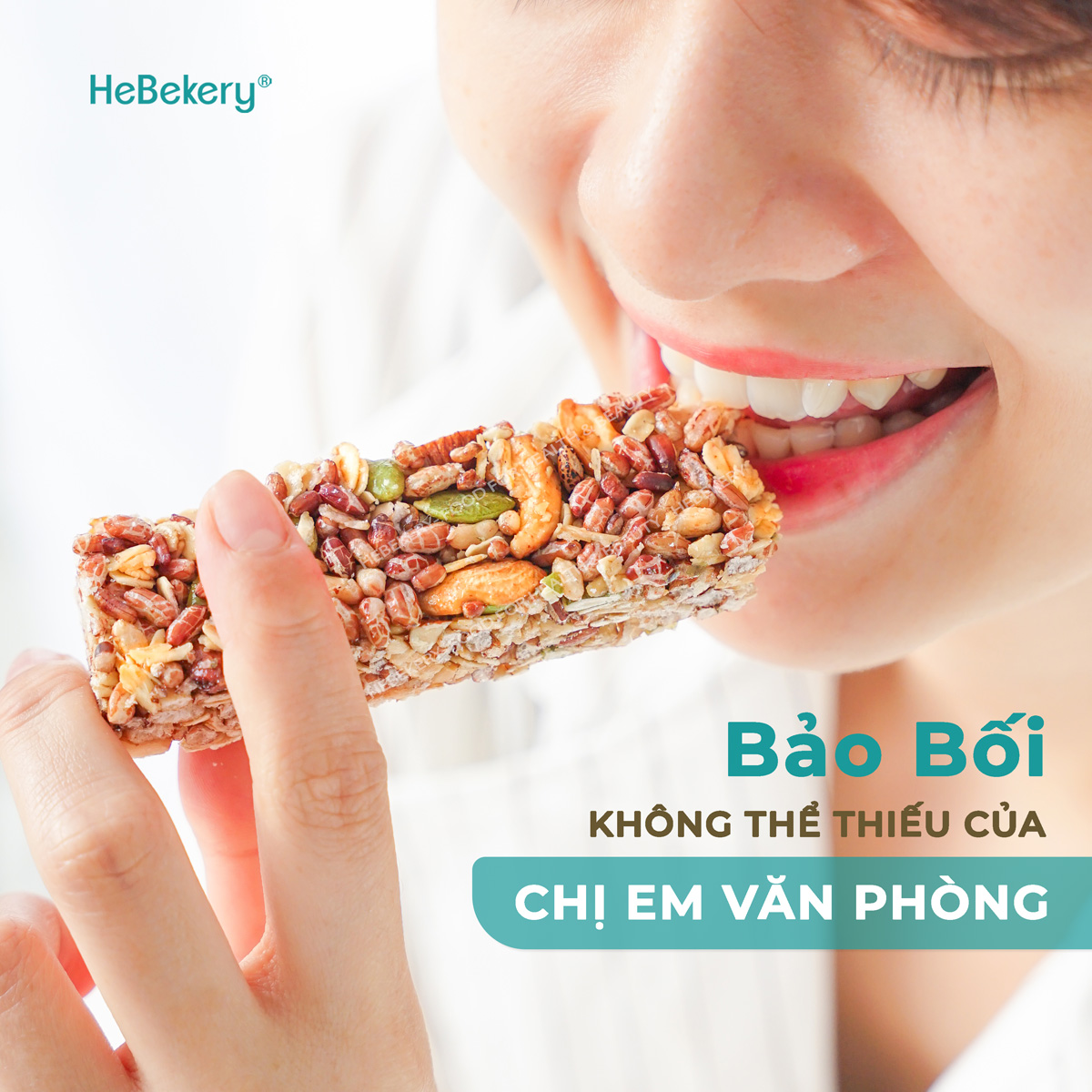Thanh Ngũ Cốc Crunchy Granola Bar Không Đường Tinh Luyện Hebekery - 200g - Hình ảnh 4