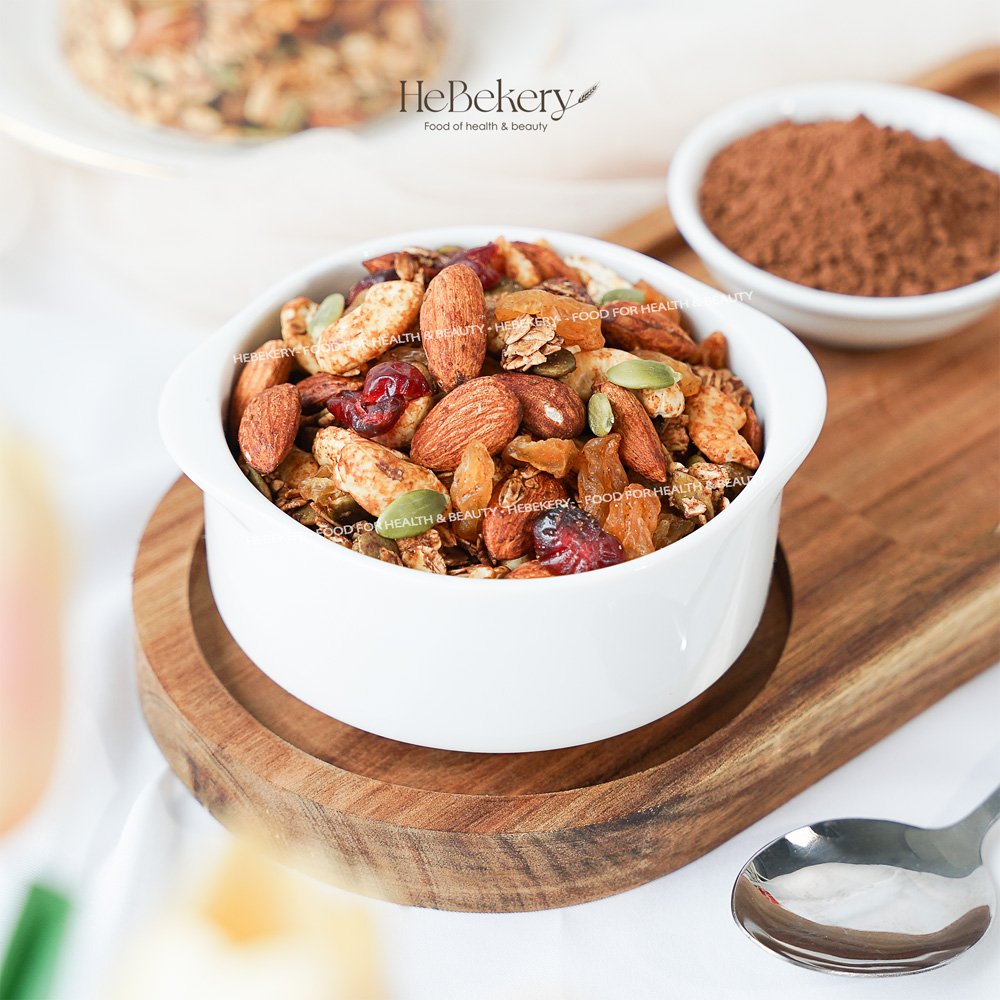 Granola Truly Healthy Vị Chocolate HEBEKERY by HEBE - Ngũ Cốc Dinh Dưỡng Lành Mạnh Tự Nhiên - Hình ảnh 6