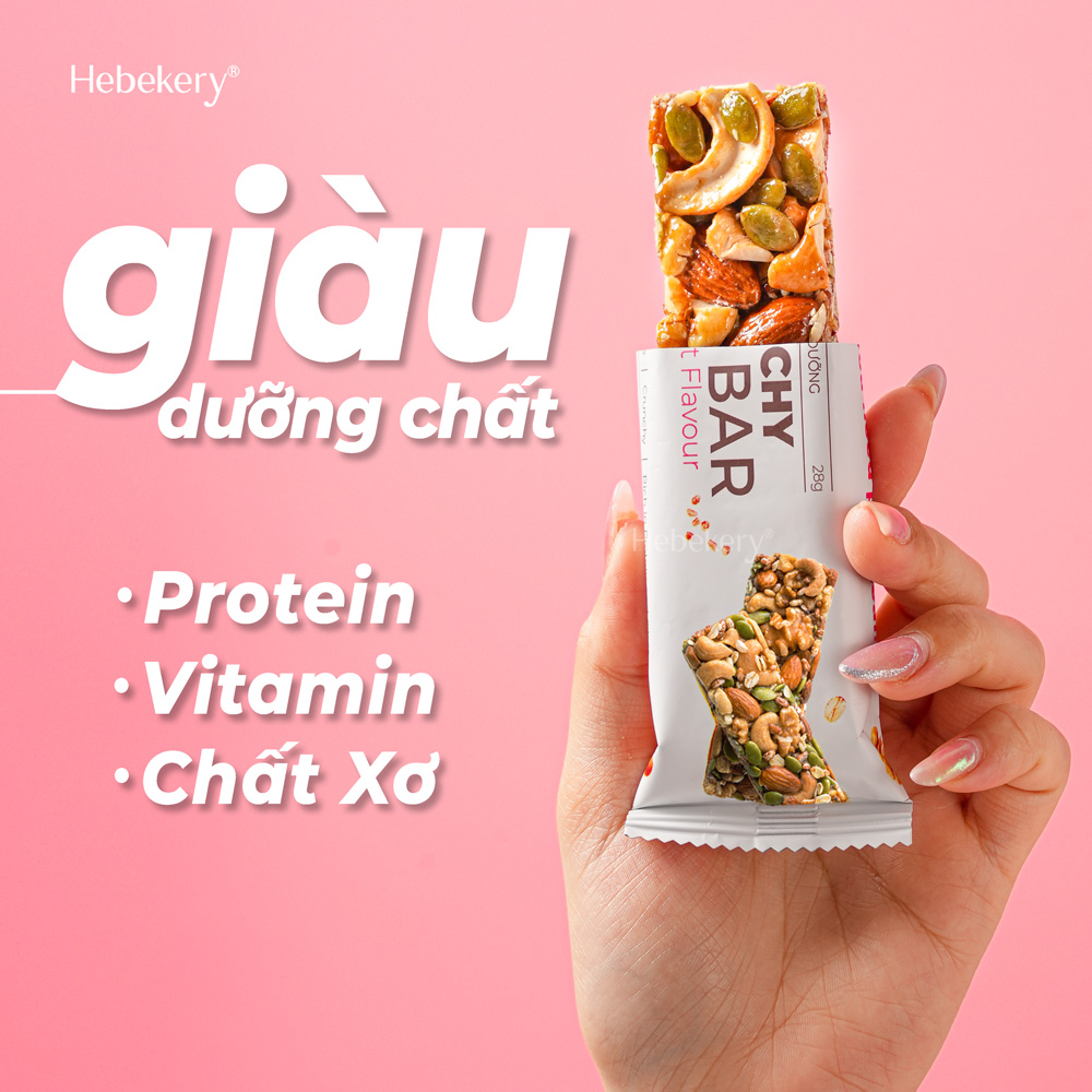 Thanh Hạt Muối Hồng Dinh Dưỡng 114Kcal - Crunchy Nut Nutrition Bar Hebekery - Hình ảnh 4