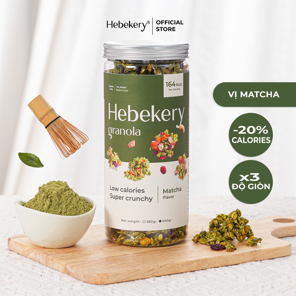 Granola Low Calories Siêu Giòn 5 Vị Hebekery - Ngũ Cốc Ăn Kiêng, Ăn Vặt Healthy Dinh Dưỡng Cho Mẹ Bầu - Hình ảnh 9