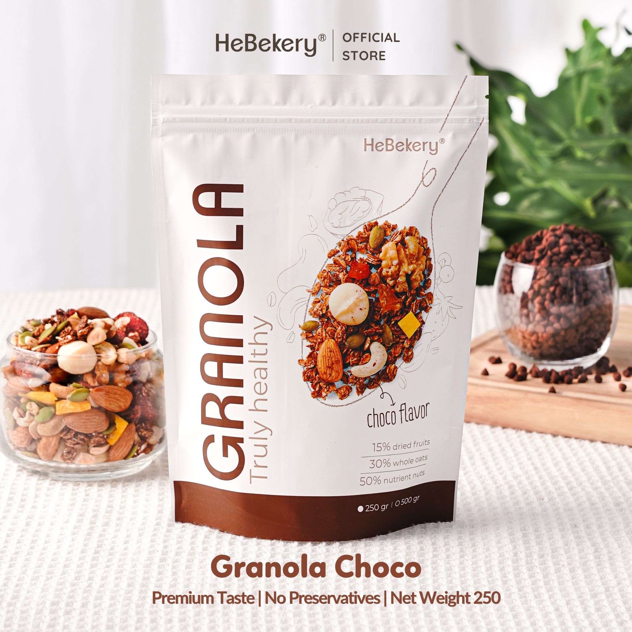 Granola Truly Healthy Vị Chocolate HEBEKERY by HEBE - Ngũ Cốc Dinh Dưỡng Lành Mạnh Tự Nhiên - Hình ảnh 11