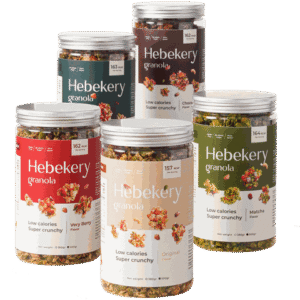 Granola Low Calories Siêu Giòn 5 Vị Hebekery - Ngũ Cốc Ăn Kiêng, Ăn Vặt Healthy Dinh Dưỡng Cho Mẹ Bầu