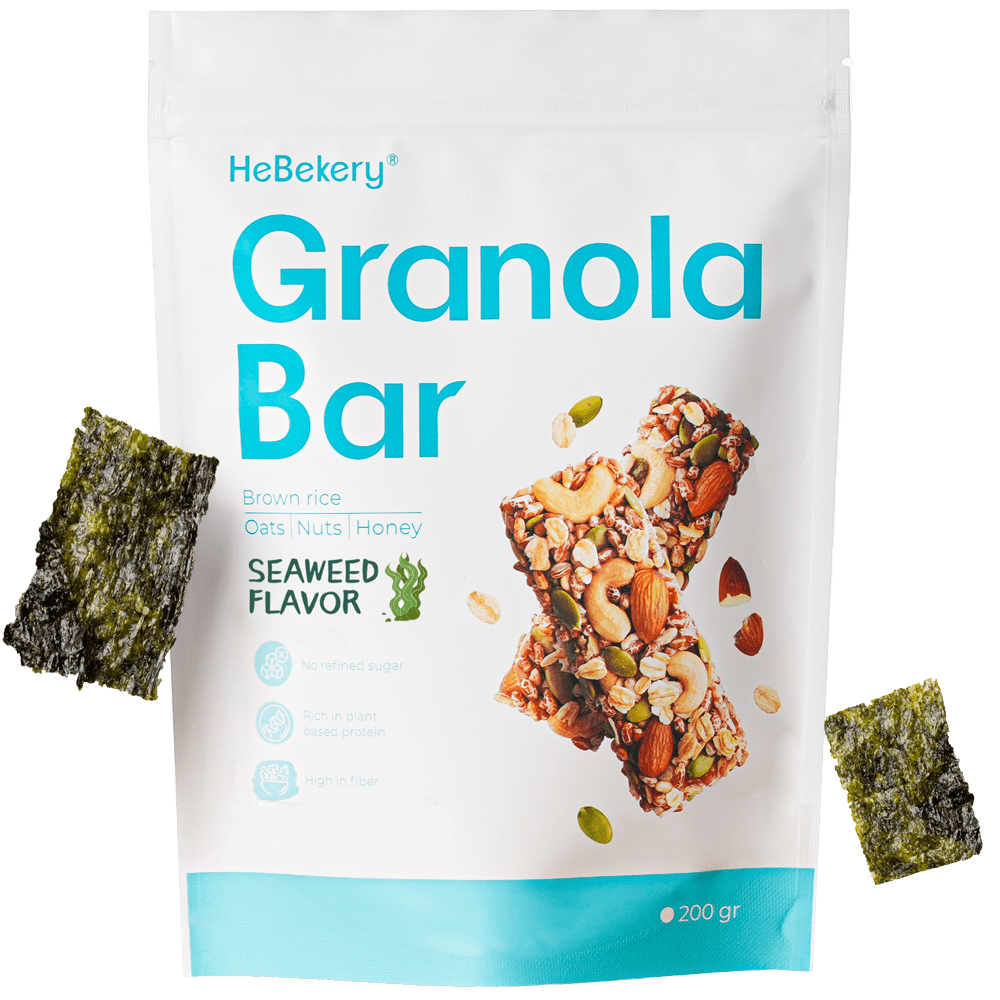 Thanh Hạt Granola Bar Rong Biển Nhật Bản Hebekery - Thanh Ngũ Cốc Siêu Hạt Dinh Dưỡng Rong Biển Ăn Vặt Healthy