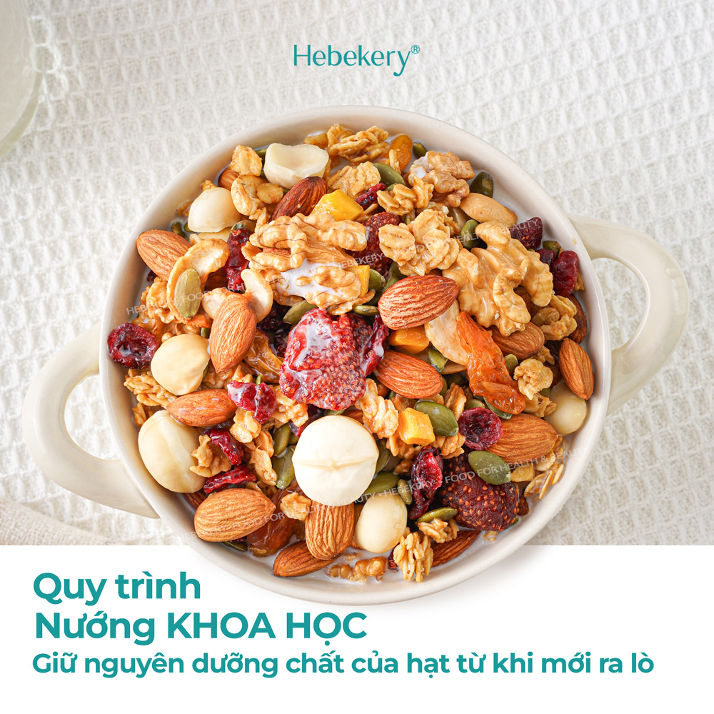 Granola Siêu Hạt 3 Vị Truyền Thống, Choco, Matcha - Ngũ Cốc Ăn Vặt Dinh Dưỡng Cao Cấp Ăn Kiêng Lành Mạnh by Hebekery - Hình ảnh 10