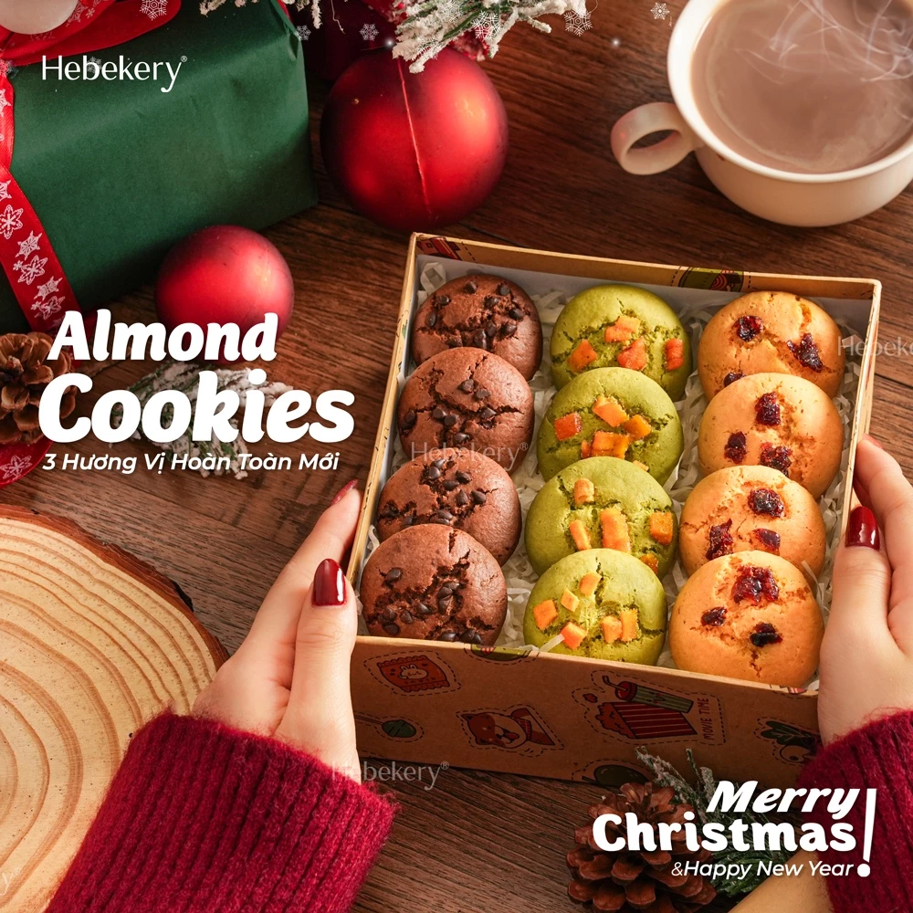 Cookies Hạnh Nhân Nguyên Cám - Bánh Cookies Ăn Vặt Chuẩn Healthy HeBekery by HeBe - Hình ảnh 3